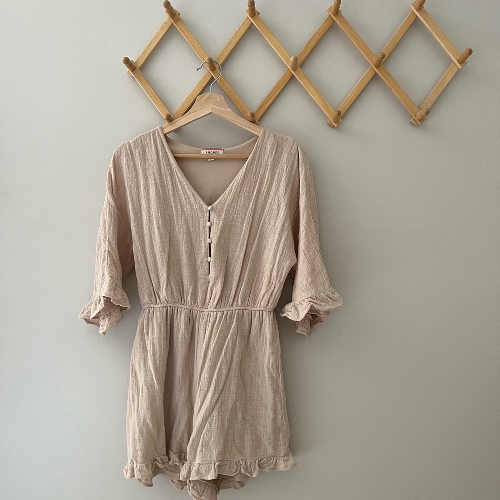 Linen blend Romper